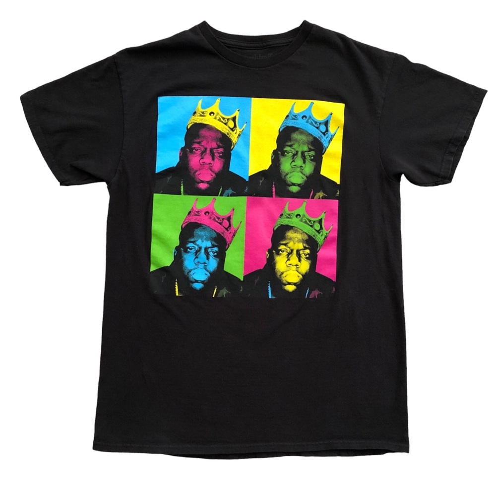 Notorious BIG Biggie Smalls Style Rap Tee Black T-Shirt 100% cotton Size Medium